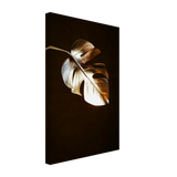 Gold & Black Botanical Leaf Wall Art Set – Premium Stretched Canvas Prints - Design Option 3 - 30x45 cm / 12x18″ - 