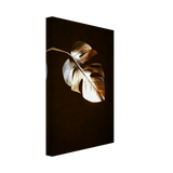 Gold & Black Botanical Leaf Wall Art Set – Premium Stretched Canvas Prints - Design Option 3 - 20x30 cm / 8x12″ - 
