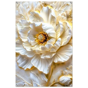 Golden Blossom – A Luxurious Floral Masterpiece | Floral Wall art Print - Acrylic Print - 60x90 cm / 24x36″ - 