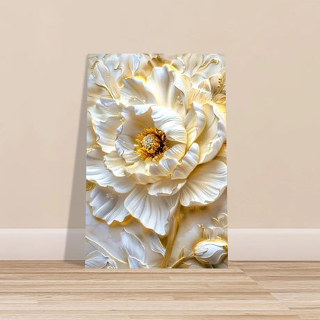 Golden Blossom – A Luxurious Floral Masterpiece | Floral Wall art Print - Aluminum Print - 40x60 cm / 16x24″ - 