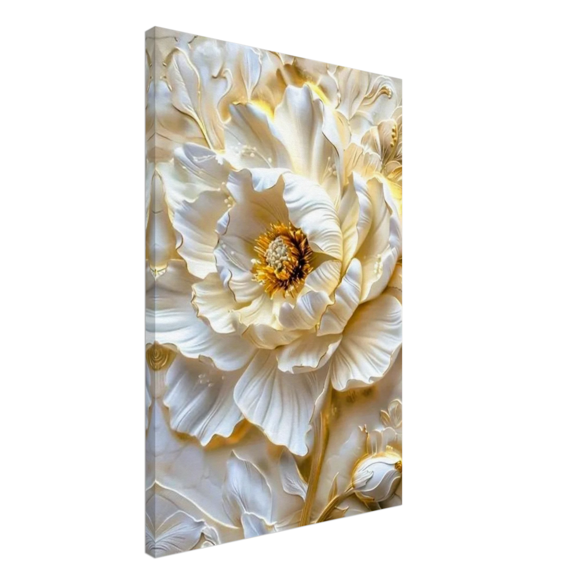 Golden Blossom – A Luxurious Floral Masterpiece | Floral Wall art Print - Canvas - 50x75 cm / 20x30″ - 