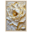Golden Blossom – A Luxurious Floral Masterpiece | Floral Wall art Print - Framed Canvas - 50x75 cm / 20x30″ - Wood frame