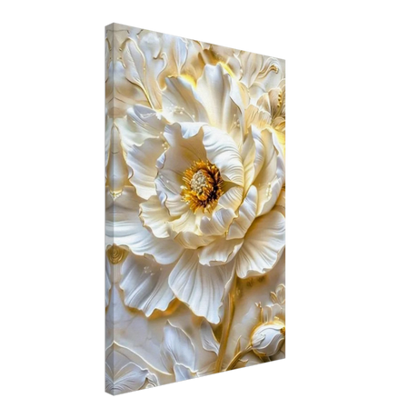 Golden Blossom – A Luxurious Floral Masterpiece | Floral Wall art Print - Canvas - 40x60 cm / 16x24″ - 
