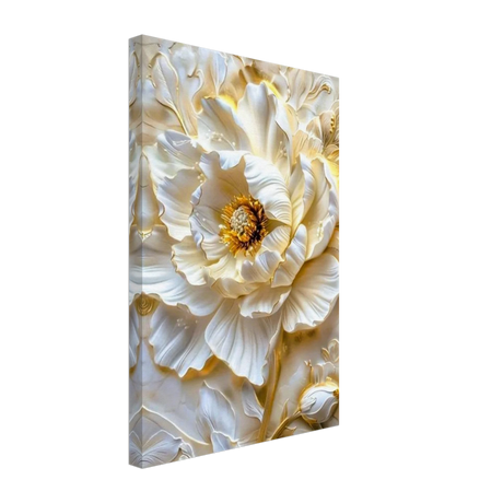 Golden Blossom – A Luxurious Floral Masterpiece | Floral Wall art Print - Canvas - 30x45 cm / 12x18″ - 