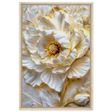 Golden Blossom – A Luxurious Floral Masterpiece | Floral Wall art Print - Framed Canvas - 60x90 cm / 24x36″ - Wood frame