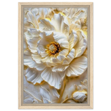 Golden Blossom – A Luxurious Floral Masterpiece | Floral Wall art Print - Framed Canvas - 30x45 cm / 12x18″ - Wood frame