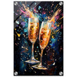 Golden Celebration: Champagne Dreams | Abstract wall art print - Acrylic Print - 30x45 cm / 12x18″ - 