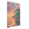 "Golden Curl" – Sunset Ocean Wave Wall Art Print - Canvas - 60x90 cm / 24x36″ - 