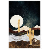 Golden Desert Night | Cosmic Minimalist Art - Aluminum Print - 60x90 cm / 24x36″ - 
