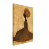 Golden Grace – Afrocentric Minimalist Silhouette Wall Art Print - Canvas - 30x45 cm / 12x18″ - 