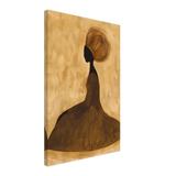 Golden Grace – Afrocentric Minimalist Silhouette Wall Art Print - Canvas - 40x60 cm / 16x24″ - 
