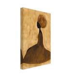 Golden Grace – Afrocentric Minimalist Silhouette Wall Art Print - Canvas - 20x30 cm / 8x12″ - 