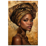 "Golden Heritage" – Regal Portrait Art Print | African Theme wall art print - Fine Art Poster - 30x45 cm / 12x18″ - 