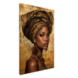 "Golden Heritage" – Regal Portrait Art Print | African Theme wall art print - Canvas - 60x90 cm / 24x36″ - 