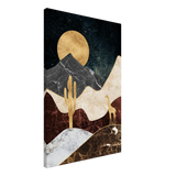 "Golden Horizon Safari" – Abstract Wilderness in Luxe Texture | Wall art Print - Canvas - 50x75 cm / 20x30″ - 