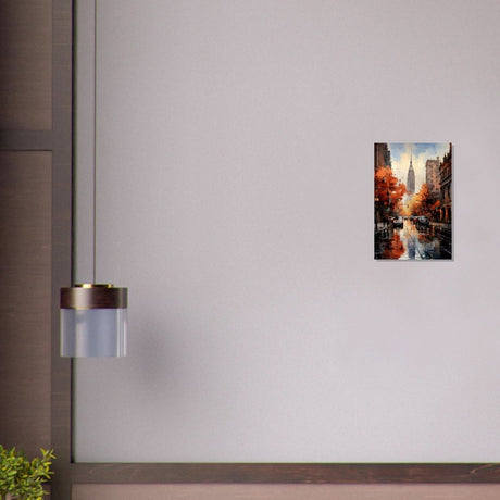 Golden Hour in Manhattan | Modern Wall Art Print - Brushed Aluminum Print - 30x45 cm / 12x18″ - 