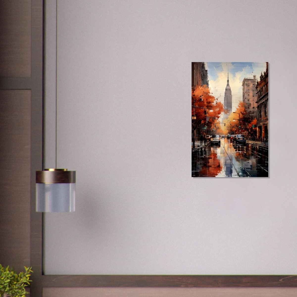 Golden Hour in Manhattan | Modern Wall Art Print - Brushed Aluminum Print - 50x75 cm / 20x30″ - 