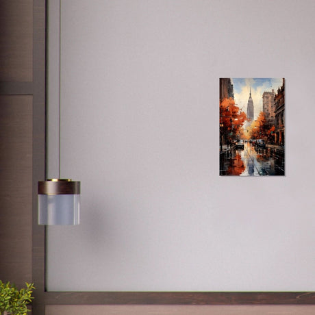 Golden Hour in Manhattan | Modern Wall Art Print - Brushed Aluminum Print - 40x60 cm / 16x24″ - 