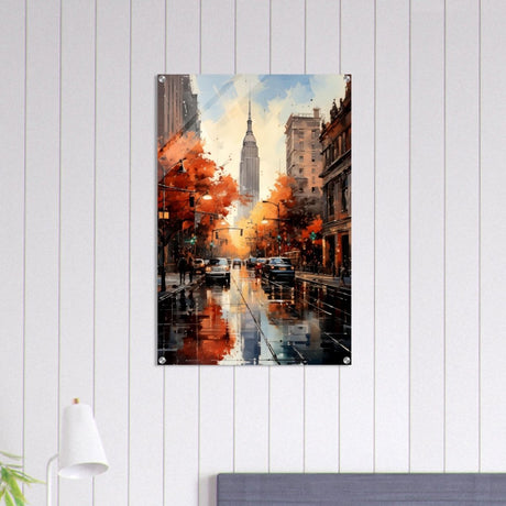 Golden Hour in Manhattan | Modern Wall Art Print - Acrylic Print - 60x90 cm / 24x36″ - 