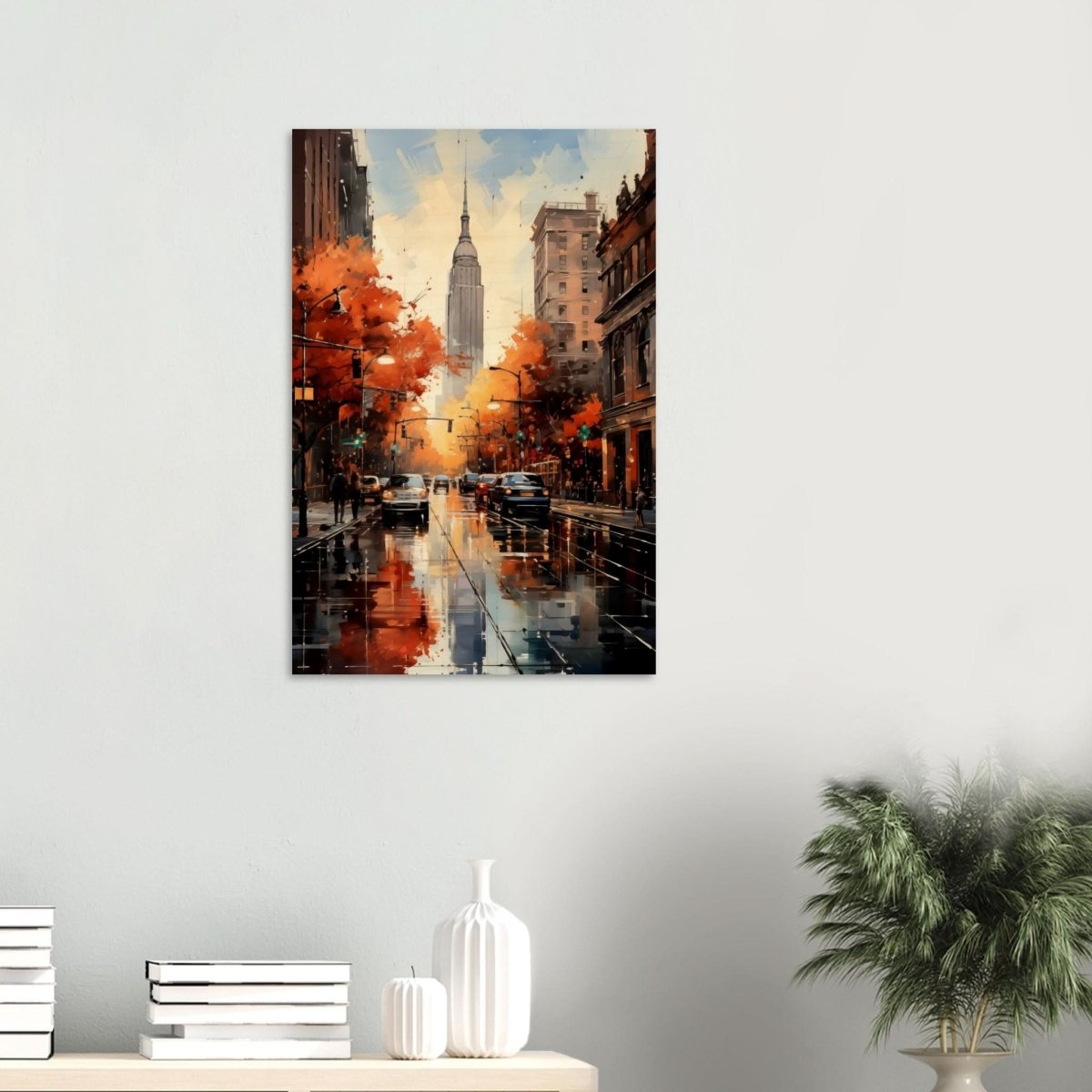 Golden Hour in Manhattan | Modern Wall Art Print - Wood Prints - 50x75 cm / 20x30″ - 20 mm