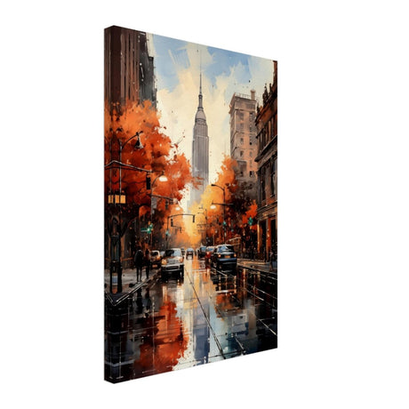 Golden Hour in Manhattan | Modern Wall Art Print - Canvas - 40x60 cm / 16x24″ - Thick