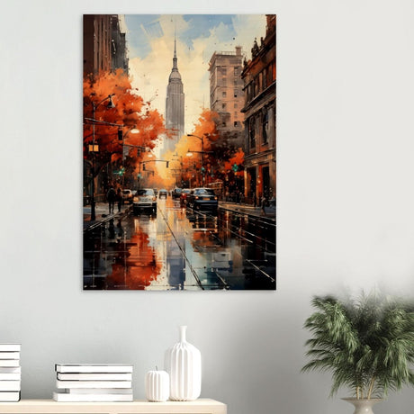Golden Hour in Manhattan | Modern Wall Art Print - Wood Prints - 70x100 cm / 28x40″ - 10 mm