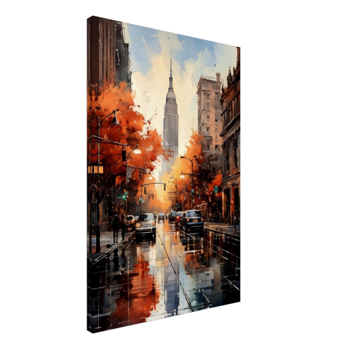 Golden Hour in Manhattan | Modern Wall Art Print - Canvas - 50x75 cm / 20x30″ - Slim