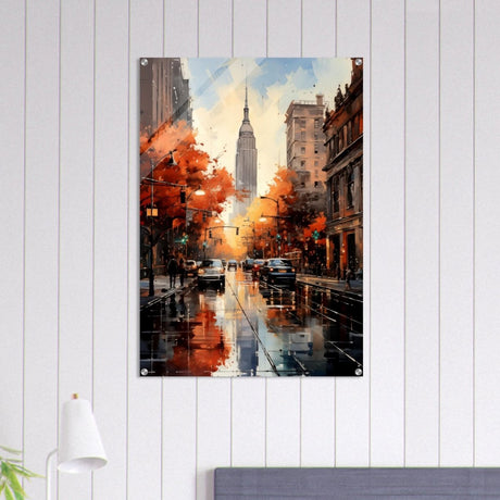 Golden Hour in Manhattan | Modern Wall Art Print - Acrylic Print - 70x100 cm / 28x40″ - 