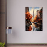 Golden Hour in Manhattan | Modern Wall Art Print - Brushed Aluminum Print - 70x100 cm / 28x40″ - 