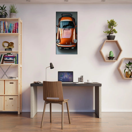 Golden Legend – Porsche Wall Art | Premium Canvas 50x100 cm / 20x40″ - 