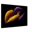 Golden Passion & Violet Desire – Contemporary Lips Wall Art Print - Canvas - 50x75 cm / 20x30″ - 