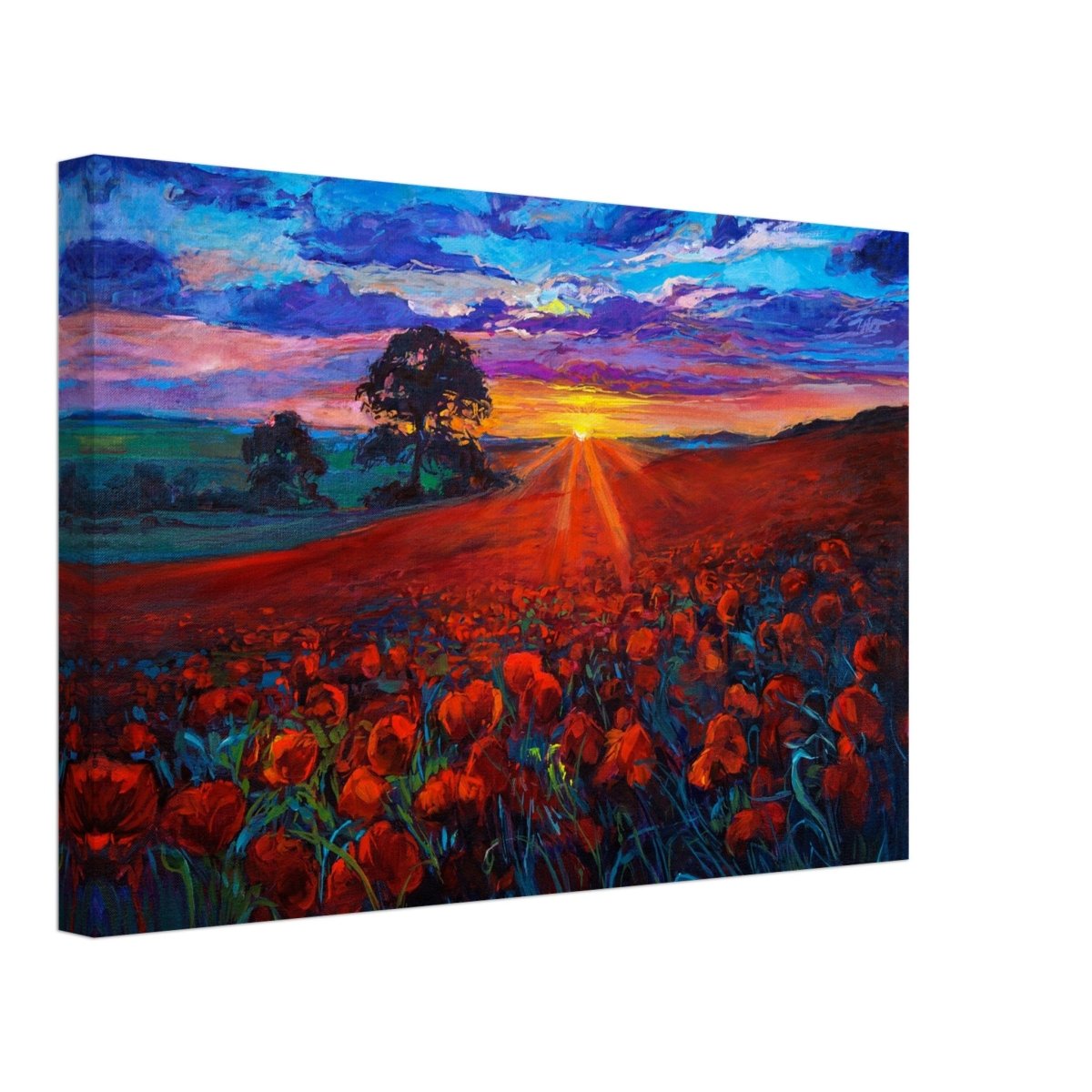 Golden Path to Dusk | Impressionistic art | Contemporary Landscape art print - Canvas - 30x45 cm / 12x18″ - 