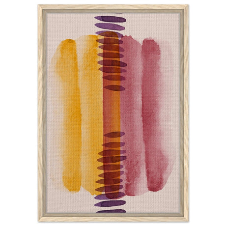 Golden Radiance Abstract - 40x60 cm / 16x24″ - Framed Canvas - Wood frame