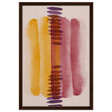 Golden Radiance Abstract - 50x75 cm / 20x30″ - Framed Canvas - Dark wood frame