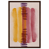 Golden Radiance Abstract - 60x90 cm / 24x36″ - Framed Canvas - Dark wood frame