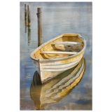 Golden Rowboat Reflections – Nautical Wall Art Print - Wood Prints - 60x90 cm / 24x36″ - 