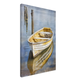 Golden Rowboat Reflections – Nautical Wall Art Print - Canvas - 50x75 cm / 20x30″ - 