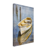 Golden Rowboat Reflections – Nautical Wall Art Print - Canvas - 30x45 cm / 12x18″ - 