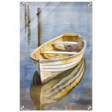 Golden Rowboat Reflections – Nautical Wall Art Print - Acrylic Print - 40x60 cm / 16x24″ - 