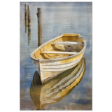 Golden Rowboat Reflections – Nautical Wall Art Print - Wood Prints - 40x60 cm / 16x24″ - 