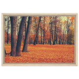 “Golden Silence in Autumn – A Tranquil Forest Escape” | Wall Art Print - Framed Canvas - 40x60 cm / 16x24″ - Wood frame