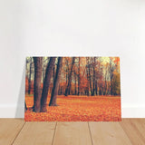“Golden Silence in Autumn – A Tranquil Forest Escape” | Wall Art Print - Brushed Aluminum Print - 60x90 cm / 24x36″ - 