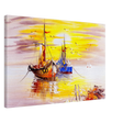 Golden Sunrise Harbour – Nautical Wall Art Print - Canvas - 50x75 cm / 20x30″ - 