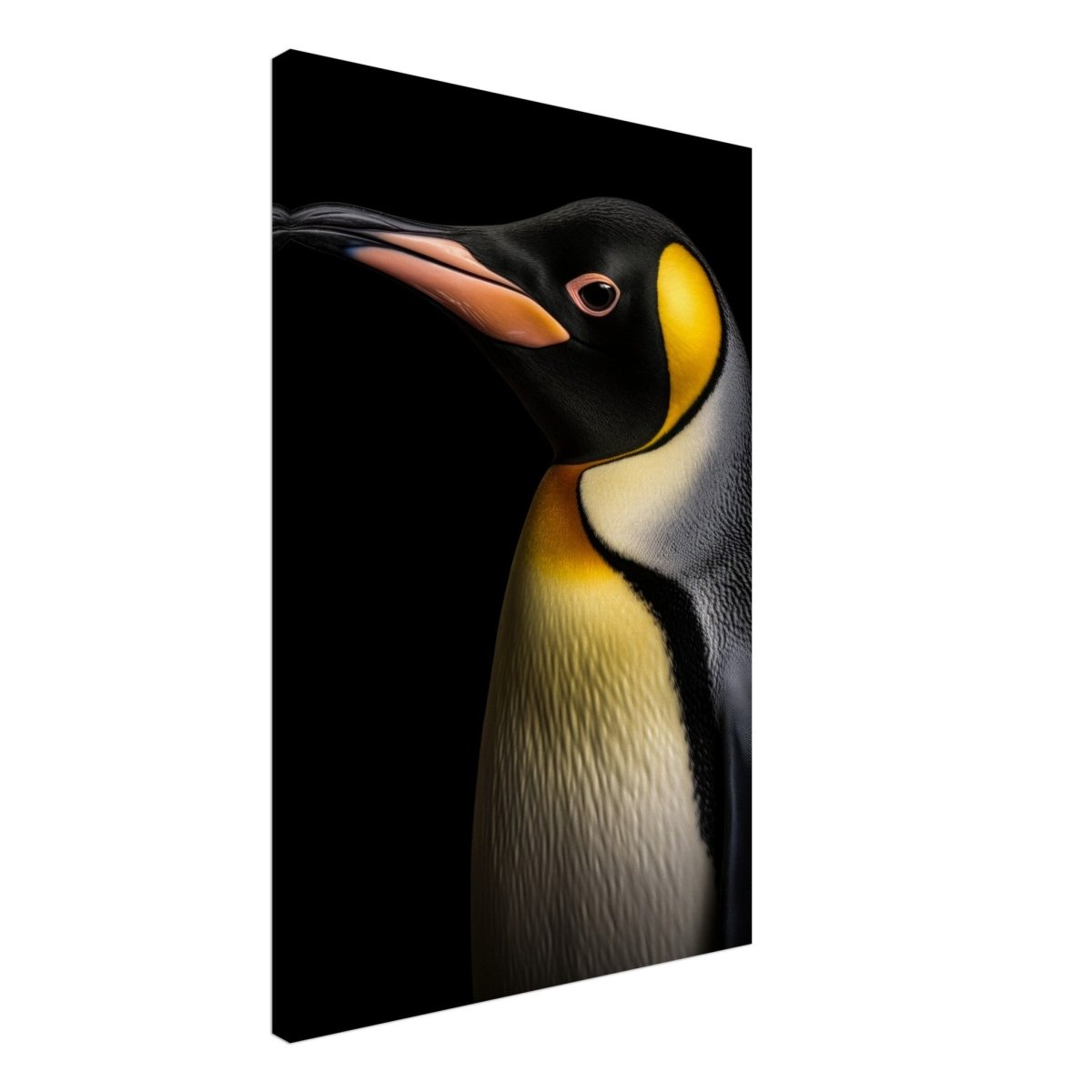 Golden Tuxedo: The Playful Penguin | Animal Art Print - Canvas - 50x75 cm / 20x30″ - 