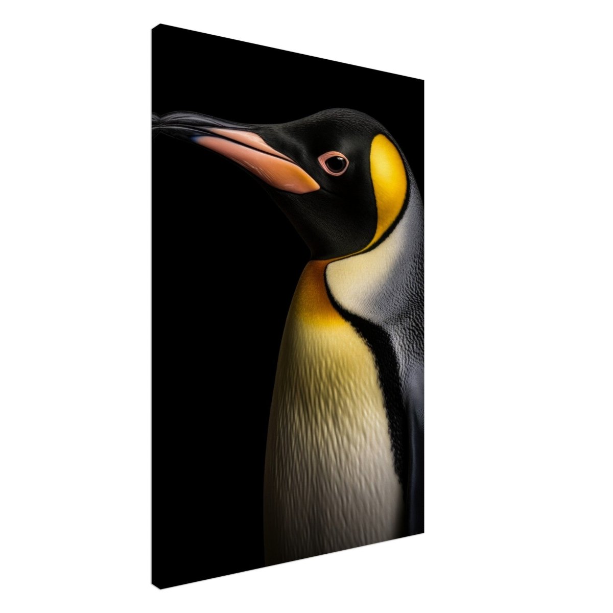 Golden Tuxedo: The Playful Penguin | Animal Art Print - Canvas - 60x90 cm / 24x36″ - 