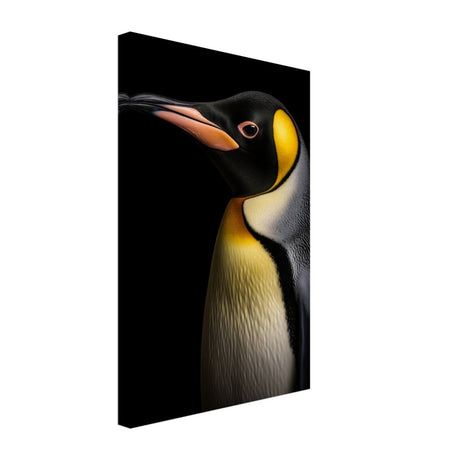 Golden Tuxedo: The Playful Penguin | Animal Art Print - Canvas - 30x45 cm / 12x18″ - 