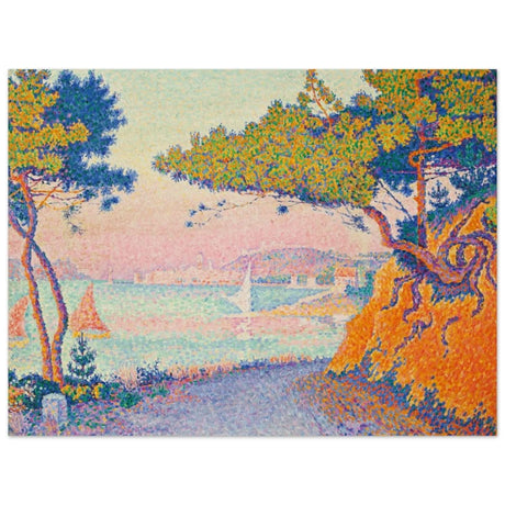 Golfe Juan (1896) painting by Paul Signac | Vintage wall art print - Wood Prints - 60x80 cm / 24x32″ - 