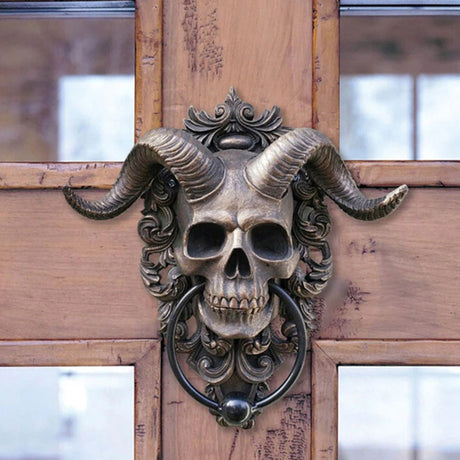 Gothic Ram Skull Resin Wall Sculpture – Dark Art Home Decoration - Ram Skull Resin Wall Sculpture - 