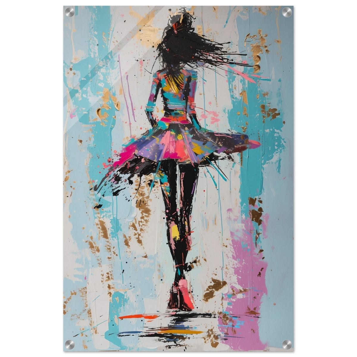 Grace in Motion: The Abstract Dancer | Abstract Figurative Art wall art print - Acrylic Print - 50x75 cm / 20x30″ - 