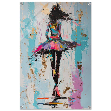 Grace in Motion: The Abstract Dancer | Abstract Figurative Art wall art print - Acrylic Print - 50x75 cm / 20x30″ - 